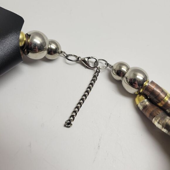 Multi Tonal Metal Maleable Necklace - Picture 5 of 6